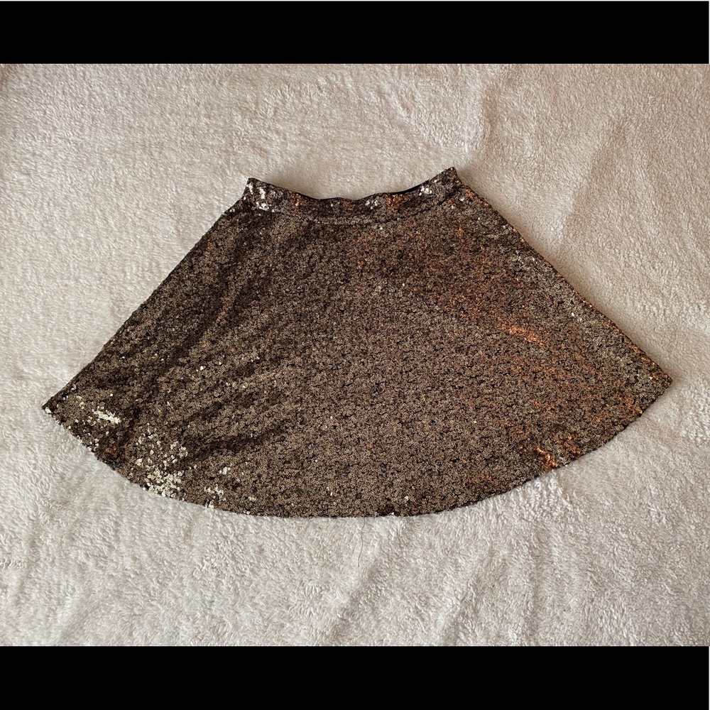 Gold sparkly skirt